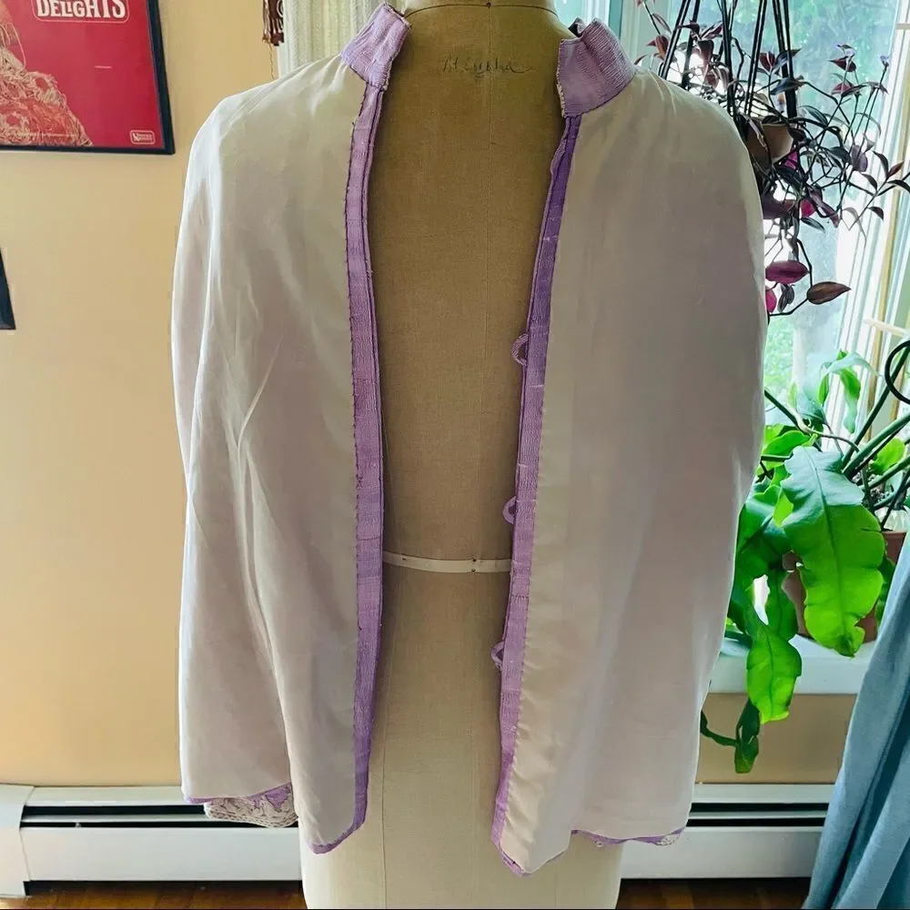 BOUTIQUE | purple & cream asian inspired jacket - Picture 11 of 13